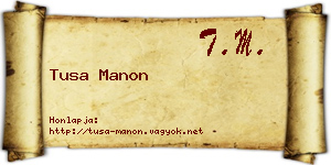Tusa Manon névjegykártya